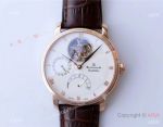 Best 1:1 Copy JB Factory Blancpain Villeret REAL Tourbillon 8 Jours Watch Rose Gold